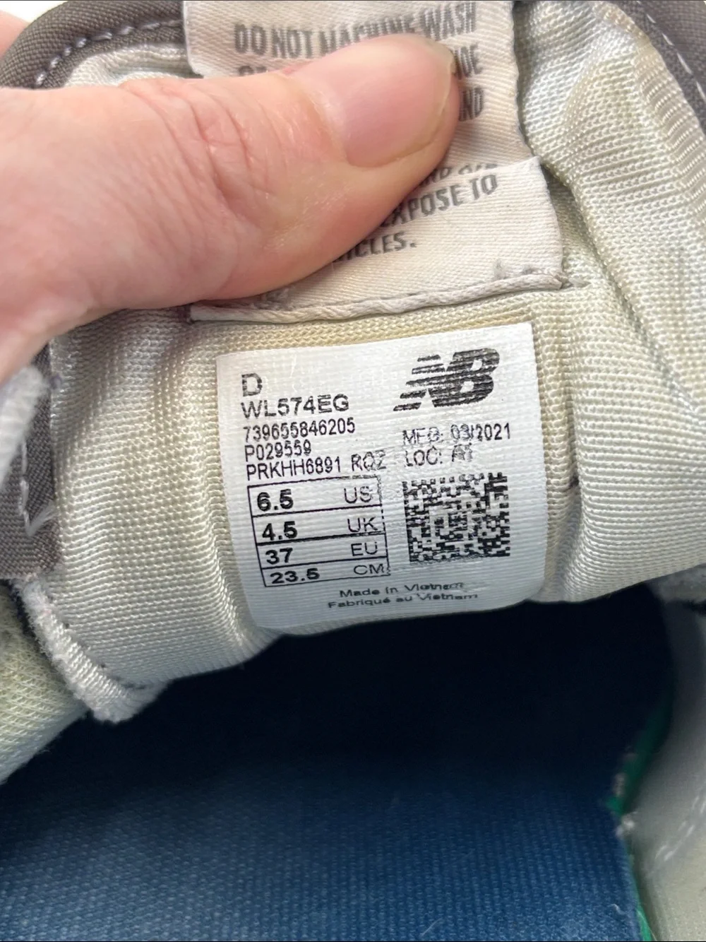 NEW BALANCE Women's Athletic Sneakers 574 Classic Gray/White Size 6.5